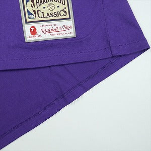 A BATHING APE ア ベイシング エイプ ×MITCHELL & NESS NBA 25AW LOS ANGELES LAKERS TEE PURPLE Tシャツ 紫 Size 【XL】 【新古品・未使用品】 20830213