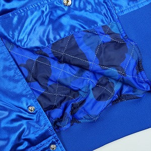 A BATHING APE ア ベイシング エイプ ×MITCHELL & NESS NBA 25AW NEW YORK KNICKS SATIN JACKET BLUE ジャケット 青 Size 【L】 【新古品・未使用品】 20830215