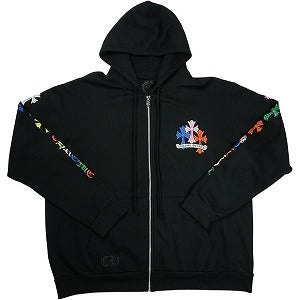 CHROME HEARTS クロム・ハーツ MULTI COLOR CEMETERY CROSS ZIP HOODIE BLACK ジップパーカー 黒 Size 【XL】 【中古品-ほぼ新品】 20830265