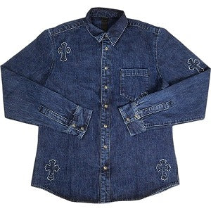 CHROME HEARTS クロム・ハーツ CRS PTCHS DENIM SHIRT INDIGO 長袖シャツ インディゴ Size 【XXL】 【新古品・未使用品】 20830266
