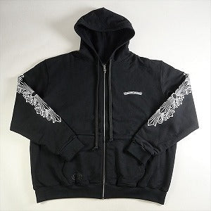 CHROME HEARTS クロム・ハーツ ASPEN SCROLL ZIP UP HOODIE BLACK アスペン限定ジップパーカー 黒 Size 【XL】 【新古品・未使用品】 20830303