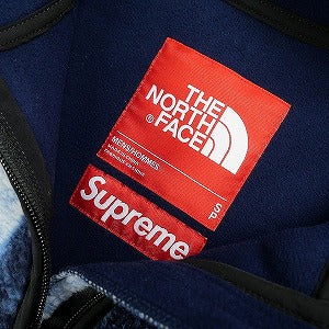 SUPREME シュプリーム ×THE NORTH FACE 21AW Bleached Denim Print Fleece Jacket Indigo ジャケット インディゴ Size 【M】 【新古品・未使用品】 20830357