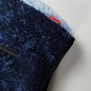 SUPREME シュプリーム ×THE NORTH FACE 21AW Bleached Denim Print Fleece Jacket Indigo ジャケット インディゴ Size 【L】 【新古品・未使用品】 20830358