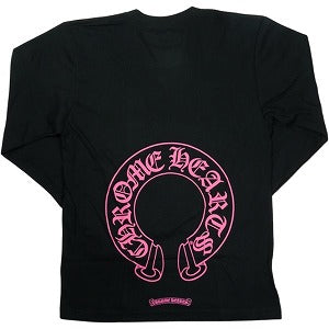CHROME HEARTS クロム・ハーツ HORSESHOE L/S TEE BLACK/PINK ロンT 黒 Size 【L】 【新古品・未使用品】 20830430