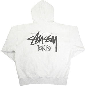 STUSSY ステューシー 25SS STOCK TOKYO ZIP HOOD ASH HEATHER 東京限定ジップパーカー 灰 Size 【M】 【新古品・未使用品】 20830503