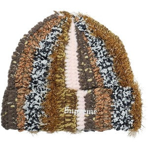 SUPREME シュプリーム 25FW Tinsel Stripe Beanie Brown ビーニー 茶 Size 【フリー】 【新古品・未使用品】 20830516
