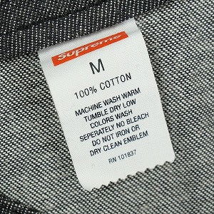 SUPREME シュプリーム 14SS Denim Flannel Baseball Shirt Black 半袖ベースボールシャツ 黒 Size 【M】 【中古品-非常に良い】 20830624