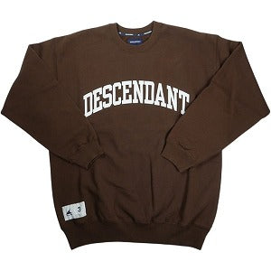 DESCENDANT ディセンダント 24AW TEAM CREW NECK BROWN クルーネック 茶 Size 【L】 【中古品-ほぼ新品】 20830657