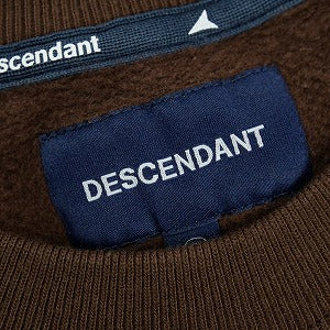 DESCENDANT ディセンダント 24AW TEAM CREW NECK BROWN クルーネック 茶 Size 【L】 【中古品-ほぼ新品】 20830657