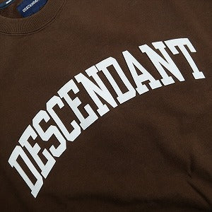 DESCENDANT ディセンダント 24AW TEAM CREW NECK BROWN クルーネック 茶 Size 【L】 【中古品-ほぼ新品】 20830657