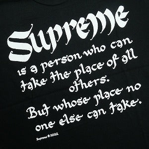 SUPREME シュプリーム 22SS Person Tee Black Tシャツ 黒 Size 【L】 【新古品・未使用品】 20830671
