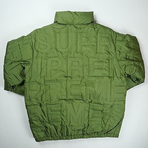 SUPREME シュプリーム 19SS Bonded Logo Puffy Jacket Olive パフィージャケット オリーブ Size 【M】 【中古品-非常に良い】 20830698