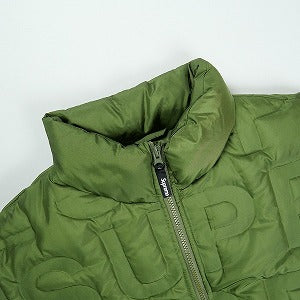 SUPREME シュプリーム 19SS Bonded Logo Puffy Jacket Olive パフィージャケット オリーブ Size 【M】 【中古品-非常に良い】 20830698
