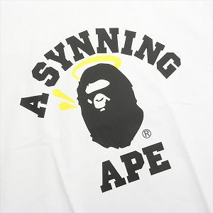 A BATHING APE ア ベイシング エイプ ×SPOTIFY BY CENTRAL CEE 25AW COLLEGE RELAXED TEE WHITE カレッジロゴTシャツ 白 Size 【M】 【新古品・未使用品】 20830805