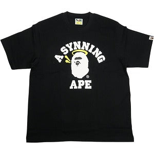 A BATHING APE ア ベイシング エイプ ×SPOTIFY BY CENTRAL CEE 25AW COLLEGE RELAXED TEE BLACK カレッジロゴTシャツ 黒 Size 【XL】 【新古品・未使用品】 20830808