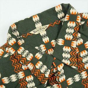 At Last ＆ Co アットラスト/BUTCHER PRODUCTS ブッチャープロダクツ FLANNEL SHIRT PRINTED GREEN 長袖シャツ 緑 Size 【15.5】 【中古品-良い】 20830959