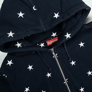 SUPREME シュプリーム 09AW Star Zip Up Hoodie スター柄刺繍ジップパーカー 紺 Size 【M】 【中古品-良い】 20830969