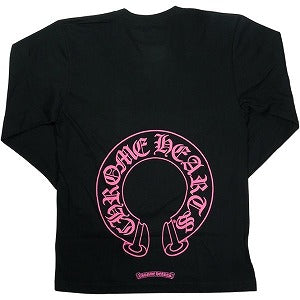 CHROME HEARTS クロム・ハーツ HORSESHOE L/S TEE BLACK/PINK ロンT 黒 Size 【L】 【新古品・未使用品】 20831074