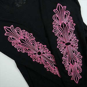 CHROME HEARTS クロム・ハーツ HORSESHOE L/S TEE BLACK/PINK ロンT 黒 Size 【L】 【新古品・未使用品】 20831074