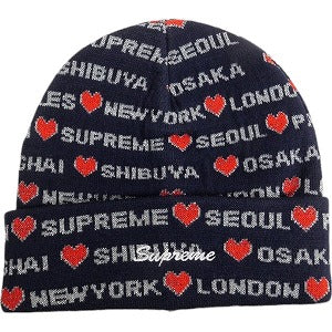 Supreme ハートビーニー ネイビー SUPREME シュプリーム 24AW Hearts Beanie Navy ビーニー 紺 Size
