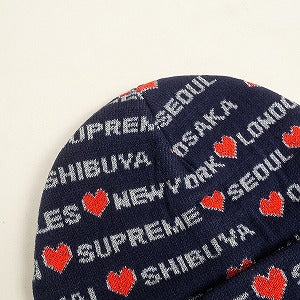 SUPREME シュプリーム 24AW Hearts Beanie Navy ビーニー 紺 Size 【フリー】 【新古品・未使用品】 20831239