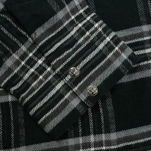 CHROME HEARTS クロム・ハーツ Y NOT CROSS BALL BUTTON CHECK SHIRT BLACK 長袖シャツ 黒 Size 【L】 【新古品・未使用品】 20831285