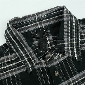 CHROME HEARTS クロム・ハーツ Y NOT CROSS BALL BUTTON CHECK SHIRT BLACK 長袖シャツ 黒 Size 【L】 【新古品・未使用品】 20831285