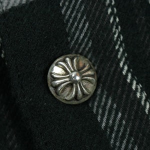 CHROME HEARTS クロム・ハーツ Y NOT CROSS BALL BUTTON CHECK SHIRT BLACK 長袖シャツ 黒 Size 【L】 【新古品・未使用品】 20831285
