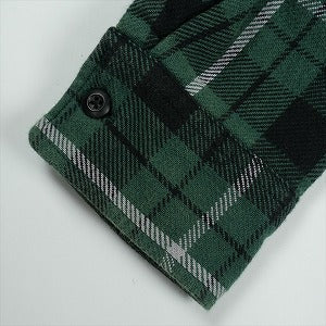 A BATHING APE ア ベイシング エイプ SHARK FLANNEL CHECK SHIRT フランネル長袖シャツ 緑 Size 【L】 【中古品-非常に良い】 20831342