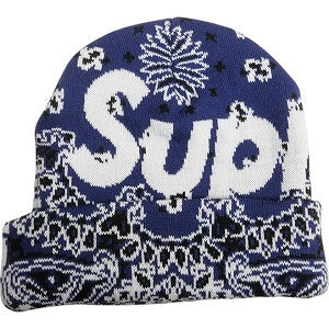 SUPREME シュプリーム 24AW Big Logo Beanie Navy Bandana ビーニー 紺