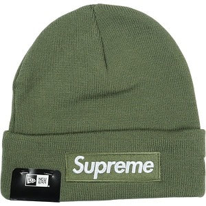 SUPREME シュプリーム ×New Era 25FW Box Logo Beanie Light Olive ボックスロゴビーニー オリーブ Size 【フリー】 【新古品・未使用品】 20831421