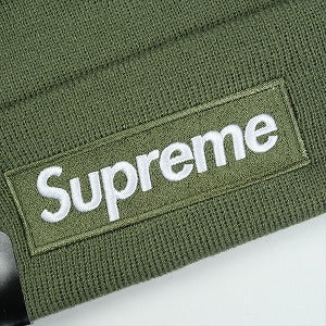 SUPREME シュプリーム ×New Era 25FW Box Logo Beanie Light Olive ボックスロゴビーニー オリーブ Size 【フリー】 【新古品・未使用品】 20831425