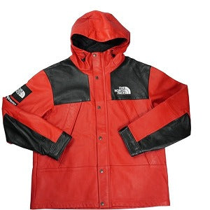 SUPREME シュプリーム ×THE NORTH FACE 18AW Leather Mountain Parka Red レザーマウンテンジャケット 赤 Size 【XL】 【中古品-ほぼ新品】 20831436