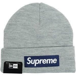 SUPREME シュプリーム ×New Era 25FW Box Logo Beanie Heather Grey ボックスロゴビーニー 灰 Size 【フリー】 【新古品・未使用品】 20831443
