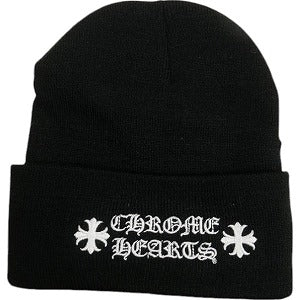 CHROME HEARTS クロム・ハーツ WATCH CAP BLACK/WHITE ビーニー 黒 Size 【フリー】 【新古品・未使用品】 20831498