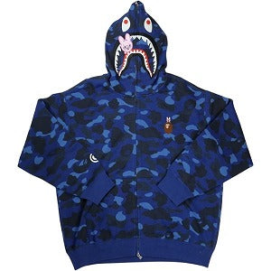 A BATHING APE ア ベイシング エイプ ×Stray Kids 25AW Changbin DWAEKKI SHARK FULL ZIP HOODIE シャークパーカー 青 Size 【XL】 【新古品・未使用品】 20831512