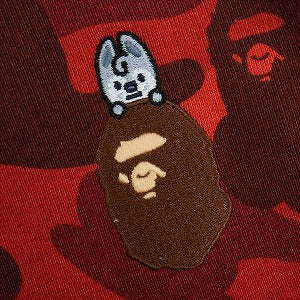 A BATHING APE ア ベイシング エイプ ×Stray Kids 25AW Bang Chan WOLF CHAN SHARK FULL ZIP HOODIE シャークパーカー 赤 Size 【XL】 【新古品・未使用品】 20831516