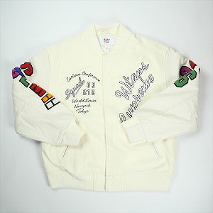 SUPREME シュプリーム ×WTAPS 21AW Varsity Jacket White スタジャン 白 Size 【L】 【新古品・未使用品】 20831552