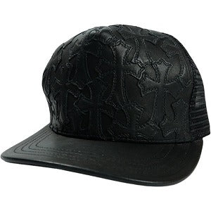 CHROME HEARTS クロム・ハーツ CME CRS HAT TRUCKER CAP LTHR FRONT BLACK キャップ 黒 Size 【フリー】 【中古品-ほぼ新品】 20831658