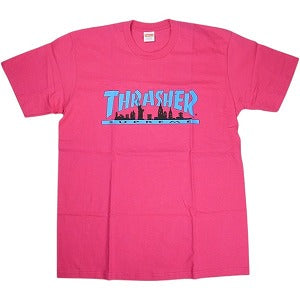 SUPREME シュプリーム ×Thrasher 21AW Skyline Tee Hot Pink Tシャツ