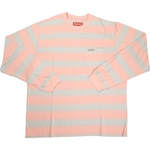 SUPREME シュプリーム 25FW Stripe Pocket L/S Top Pink ロンT ピンク
