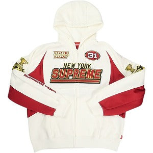 SUPREME シュプリーム 25FW Football Zip Up Hooded Sweatshirt White