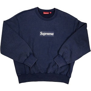 トップス supreme Washed Box Logo Crewneck navy XL 中古・古着通販】SUPREME (シュプリーム) Washed Box Logo Crewneck