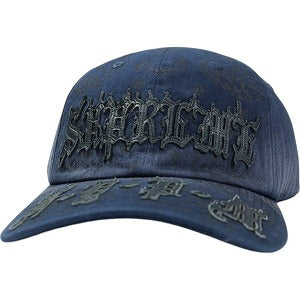 SUPREME シュプリーム 25SS Leather Applique 6-Panel Navy キャップ
