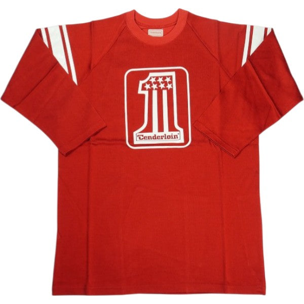 tenderloin(テンダーロイン) ロンT 推定XLサイズ TENDERLOIN テンダーロイン RAYON RAGLAN SLEEVE RED ラグランロンT 赤