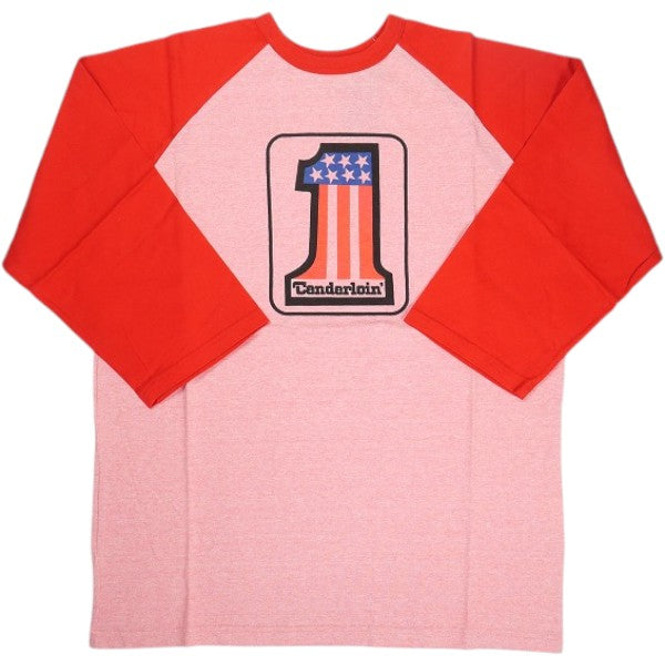 TENDERLOIN テンダーロイン T-RAGLAN-A RED ラグランロンT 赤 Size 【L