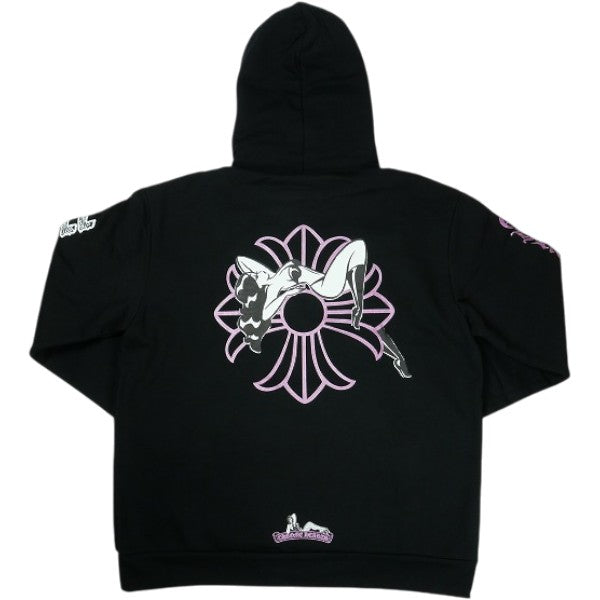 【UU】美品CHROME HEARTS 黒 CHROME HEARTS クロム・ハーツ DEADLY DOLL PULLOVER HOODIE BLACK