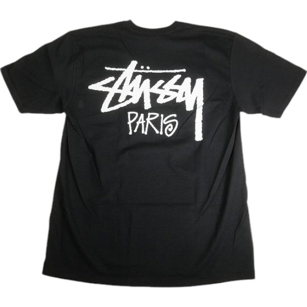STUSSY ステューシー STOCK PARIS TEE BLACK パリ限定Tシャツ 黒 Size