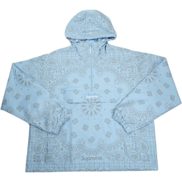 SUPREME シュプリーム 26SS Reflective Bandana Anorak Light Blue