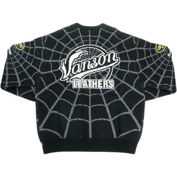 SUPREME シュプリーム ×Vanson Leathers 26SS Spider-Man Sweater